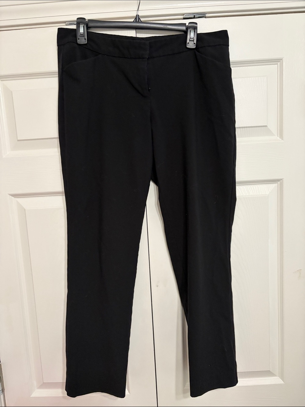 Roz & Ali Black Straight-Leg Dress Pants